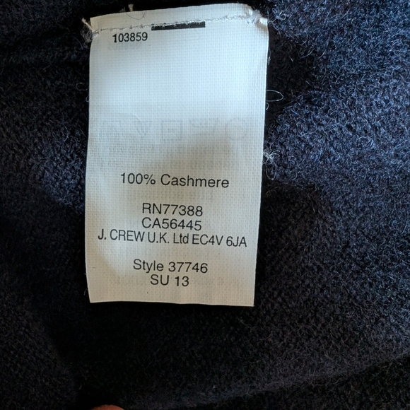 J. Crew Cashmere Color Block Cardigan sz L - Picture 6 of 6